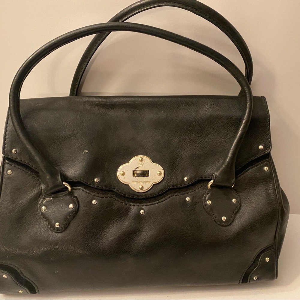 Michael Kors Black Leather Satchel